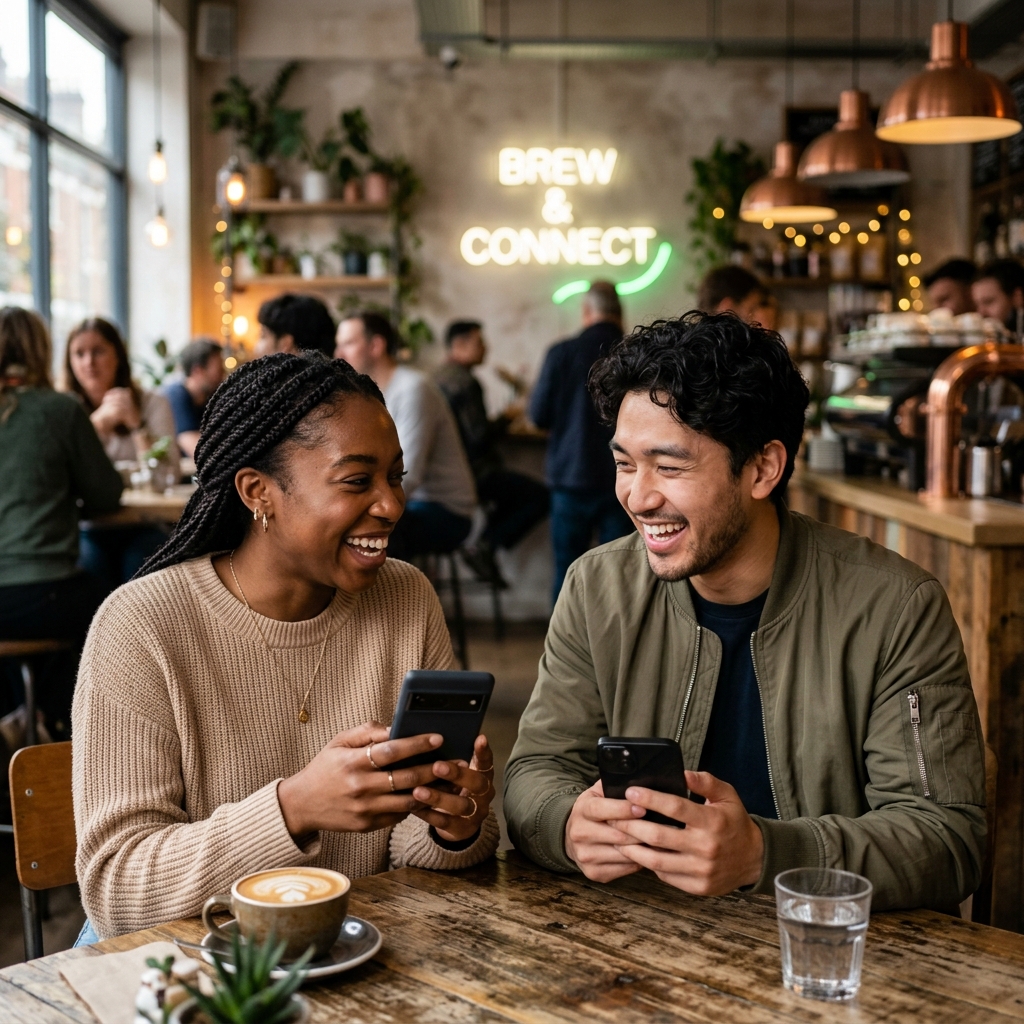 Young people communicating joyfully on WeConeK secure chat